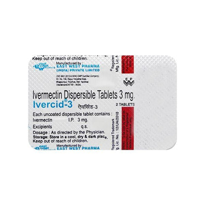 Ivercid 3mg Tablet 2'S - Global Surgicals