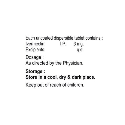 Ivercid 3mg Tablet 2'S - Global Surgicals