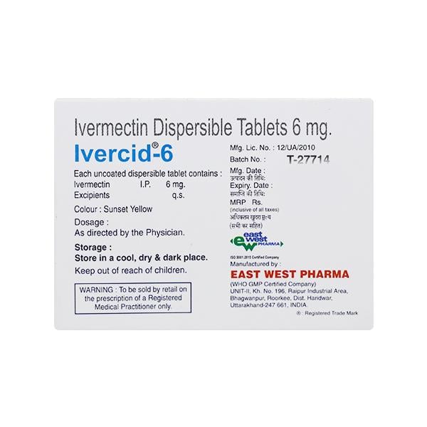Ivercid 6mg Tablet 2'S - Global Surgicals