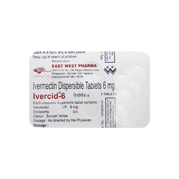 Ivercid 6mg Tablet 2'S - Global Surgicals
