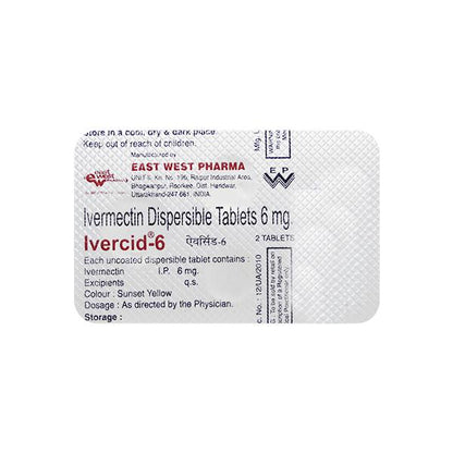 Ivercid 6mg Tablet 2'S - Global Surgicals