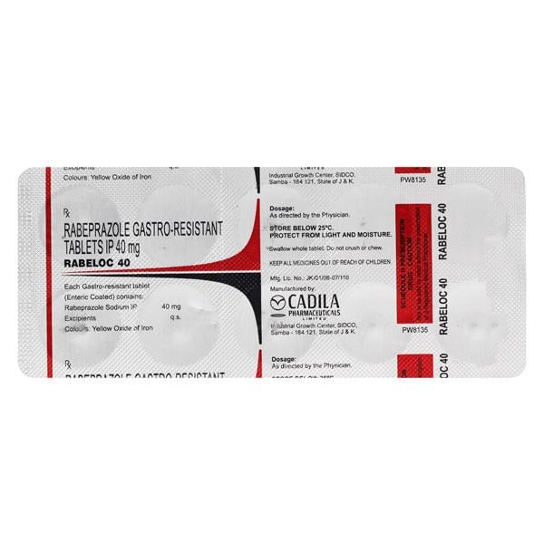 Rabeloc 40mg Tablet 10'S