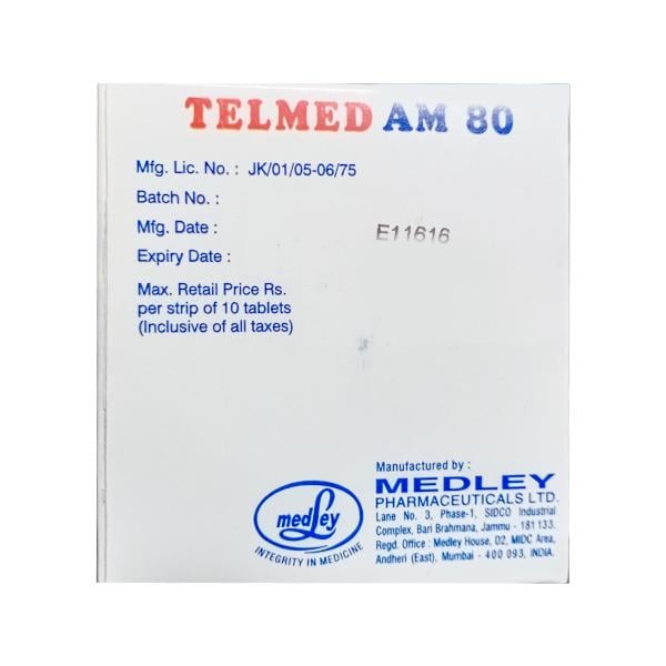TELMED AM 80 Tablet 10's