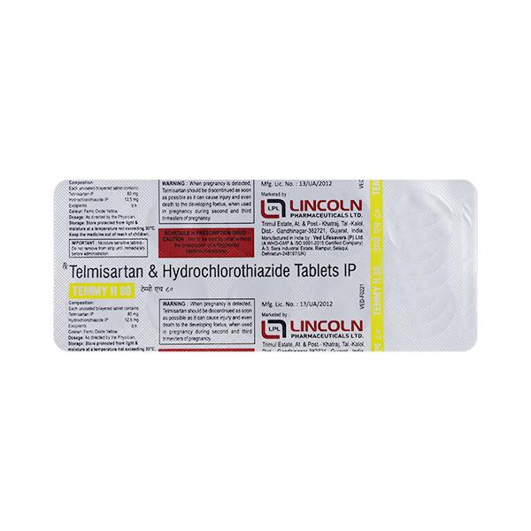 Temmy H 80/12.5mg Tablet 10'S
