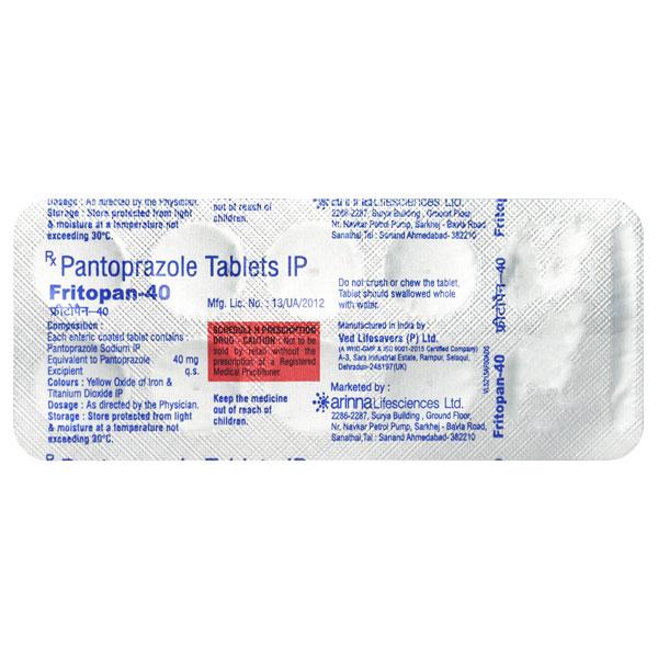 Fritopan 40mg Tablet 10'S