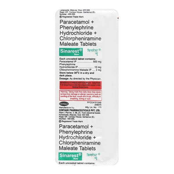 Sinarest New Tablet 10'S