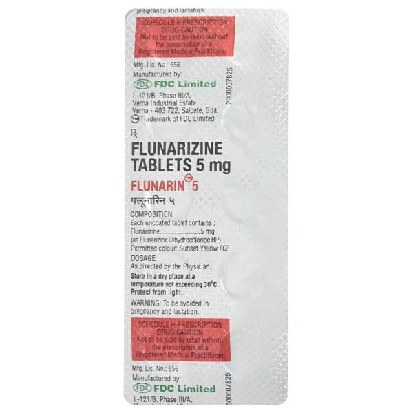 Flunarin 5mg Tablet 10'S