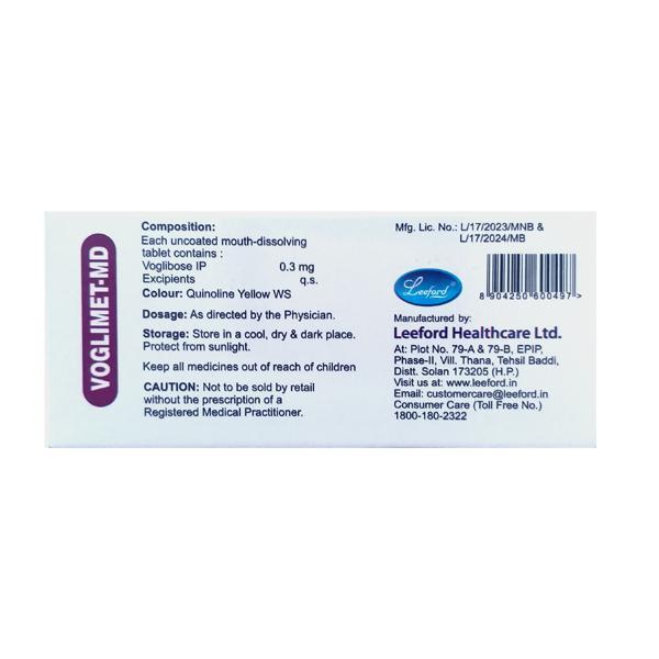 Voglimet MD 0.3mg Tablet 10'S