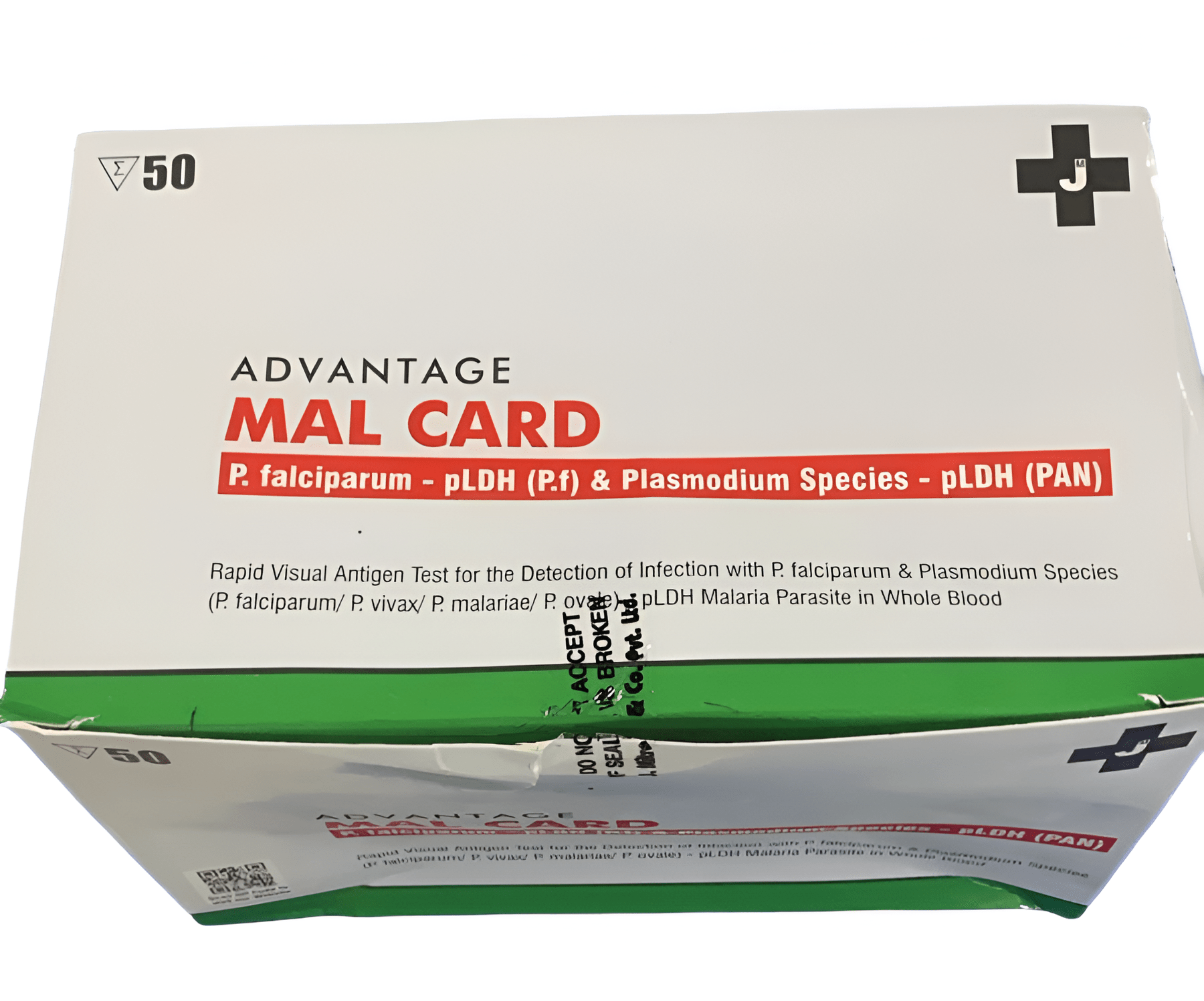 J Mitra Advantage Mal Card Test Kit Pack of 50 Tests - Global Surgicals