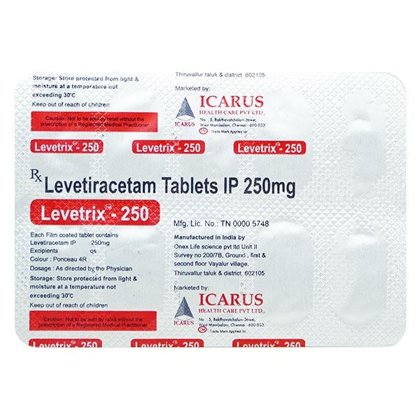 Levetrix 250mg Tablet 10'S