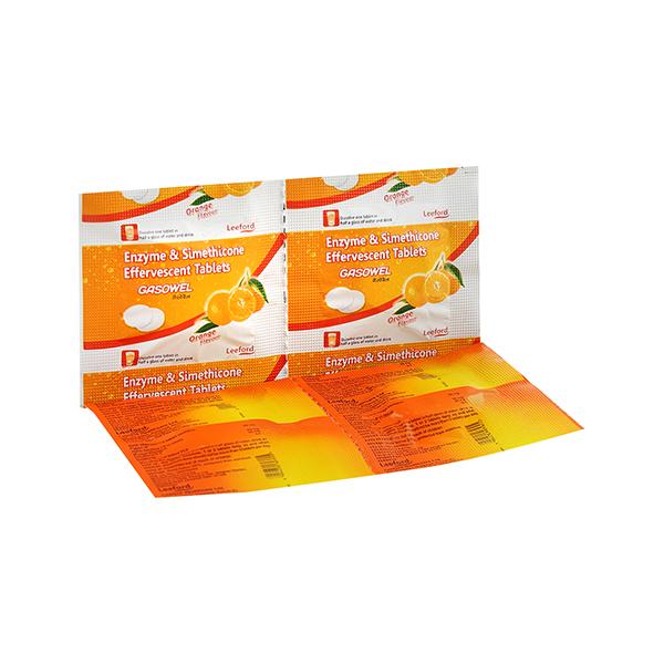 GASOWEL Orange Flavour Effervescent Tablet 2's