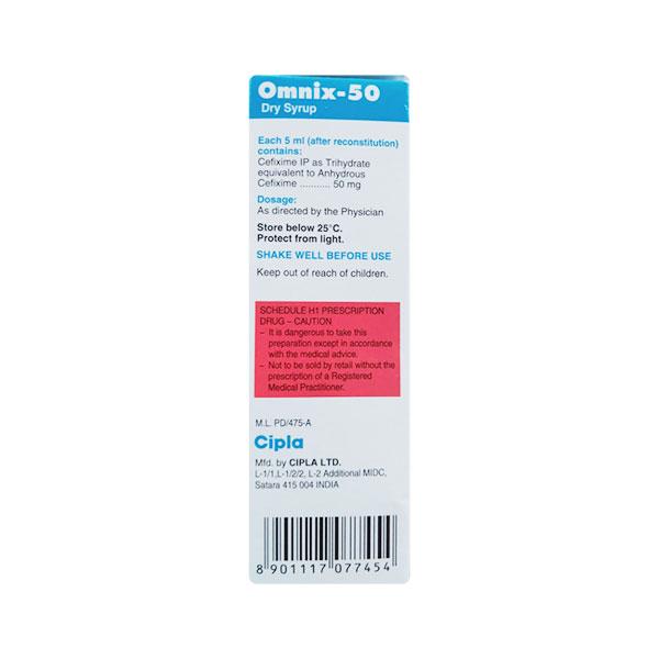 Omnix 50 Strawberry Flavour Dry Syrup 30ml