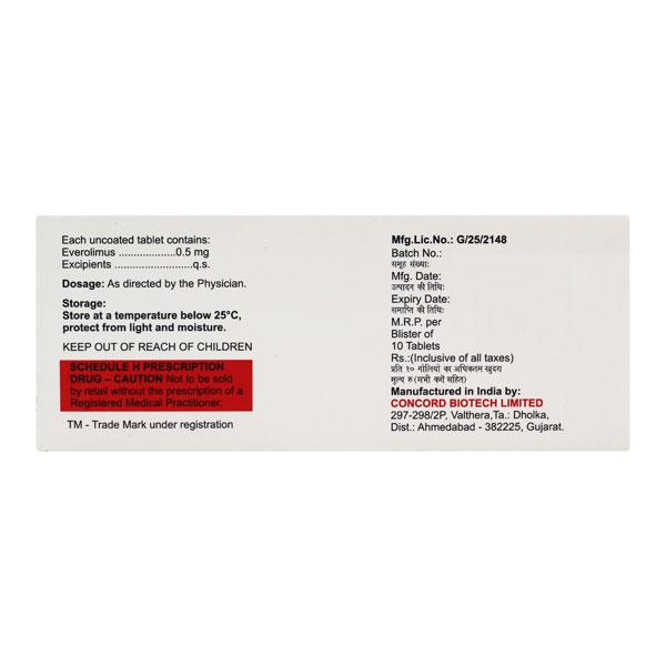 EVERCON 0.5mg Tablet 10's