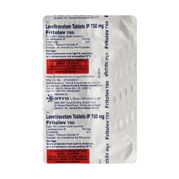 Fritolev 750mg Tablet 10'S