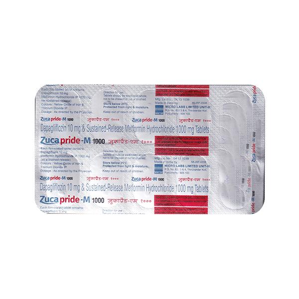 ZUCAPRIDE M 1000 Tablet 10's