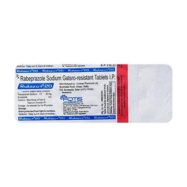 RABIZOT 20 Tablet 10's