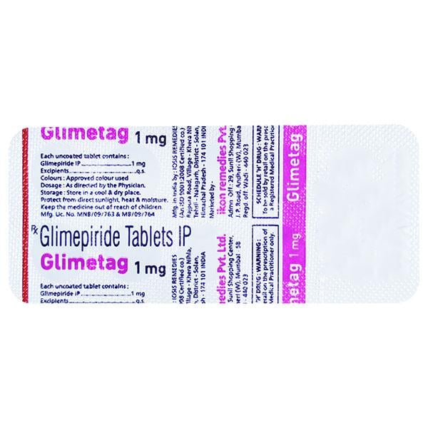 GLIMETAG 1mg Tablet 10's