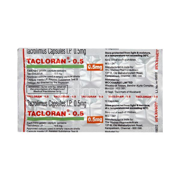 Tacloran 0.5mg Capsule 10'S
