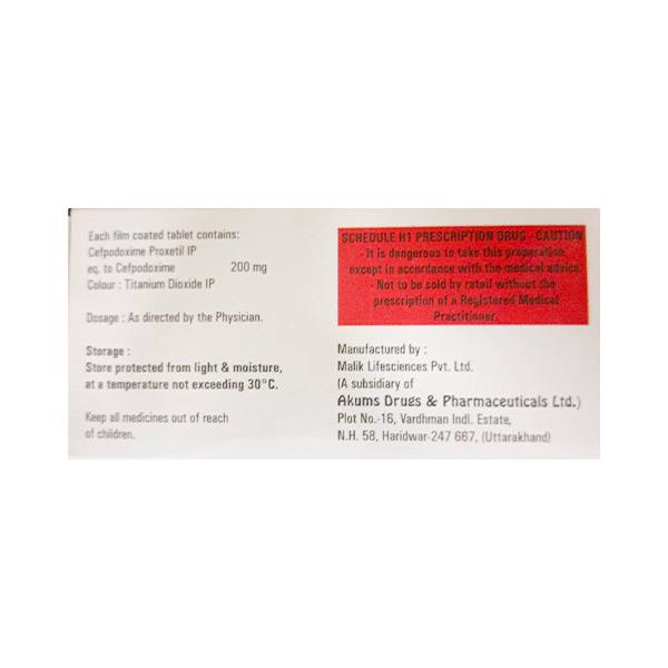 Kefdox 200mg Tablet 10'S