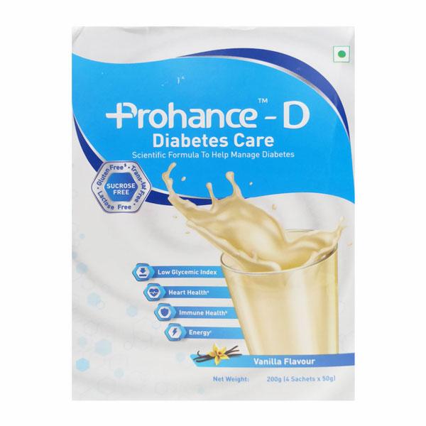PROHANCE D DIABETES CARE SUCROSE FREE VANILLA FLAVOUR 200gm
