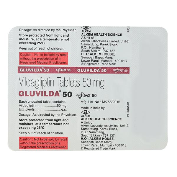 GLUVILDA 50mg Tablet 15's