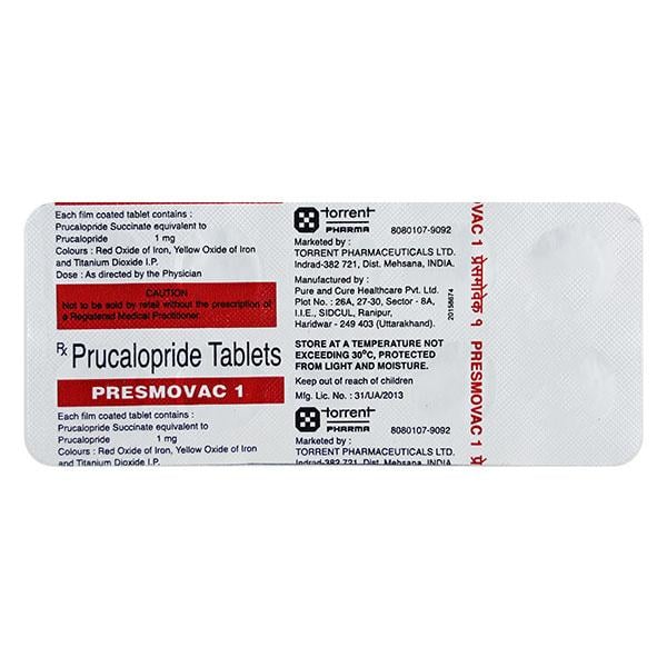 Presmovac 1mg Tablet 10'S