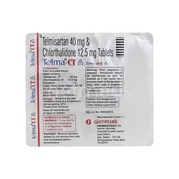 Telma CT 40/12.5mg Tablet 15'S