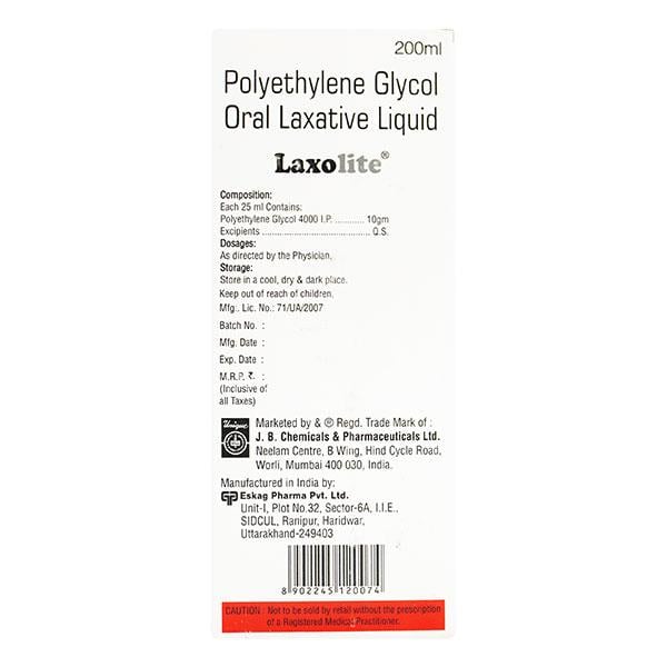 LAXOLITE SUGAR FREE Liquid 200ml