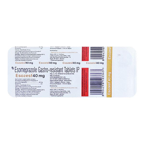 ESOZEST 40mg Tablet 10's