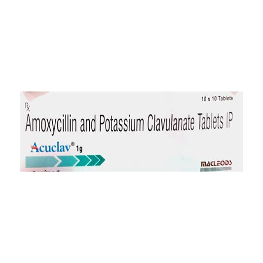 ACUCLAV 1g Tablet 10's