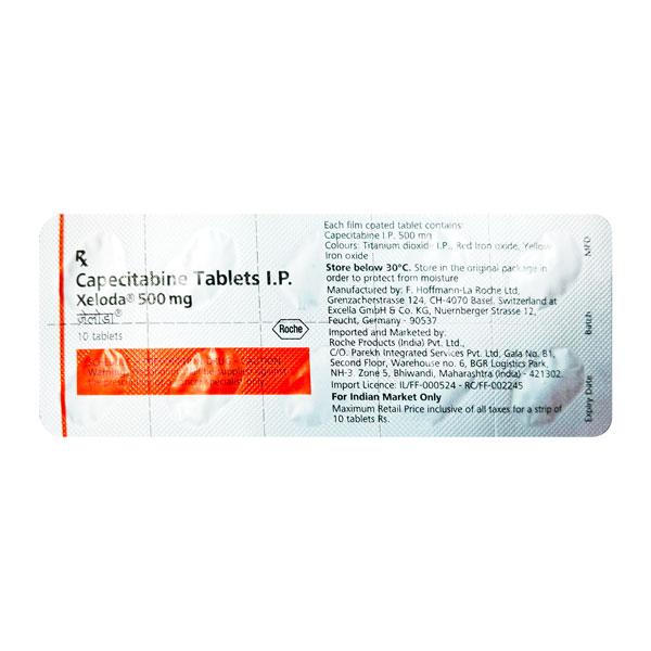Xeloda 500mg Tablet 10'S