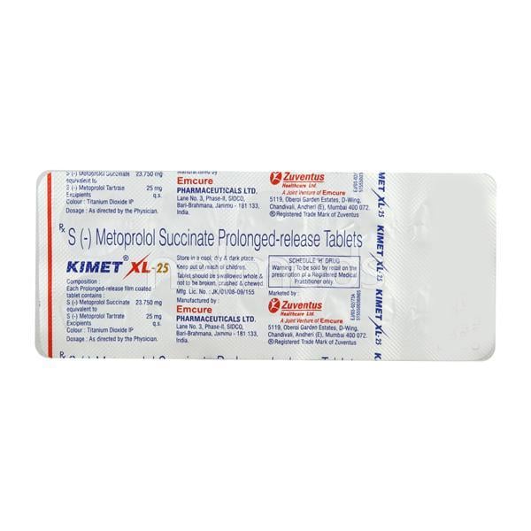 Kimet XL 25mg Tablet 10'S