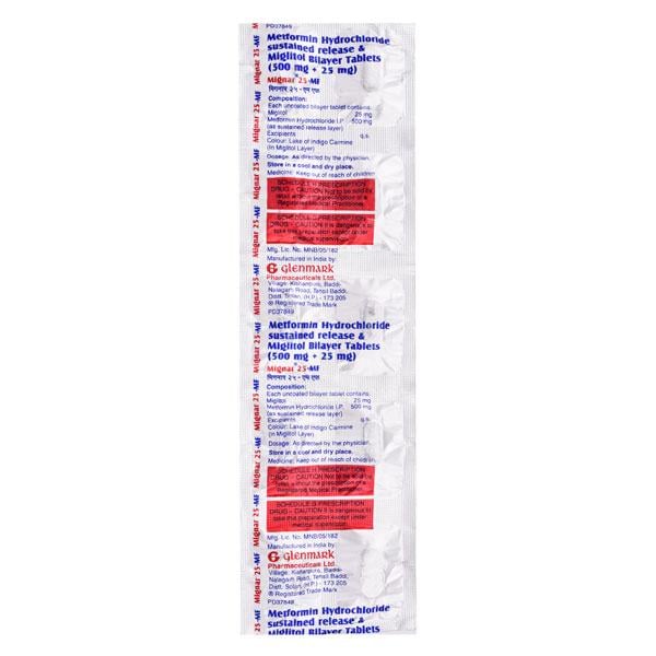 Mignar MF 25mg Tablet 10'S