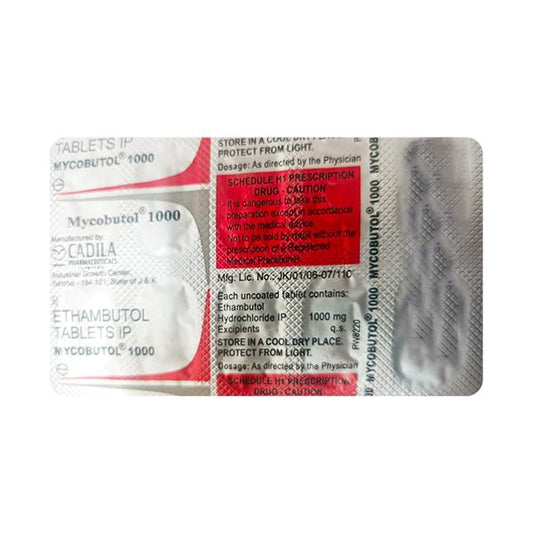 MYCOBUTOL 1GM TABLET 10'S