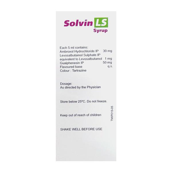 SOLVIN LS SUGAR FREE Syrup 60ml