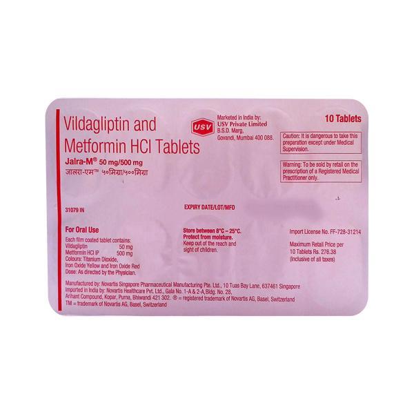 Jalra M 50/500mg Tablet 10'S - Global Surgicals