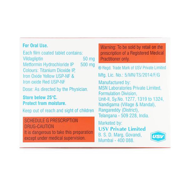 Jalra - M 50/500mg Tablet 15's - Global Surgicals