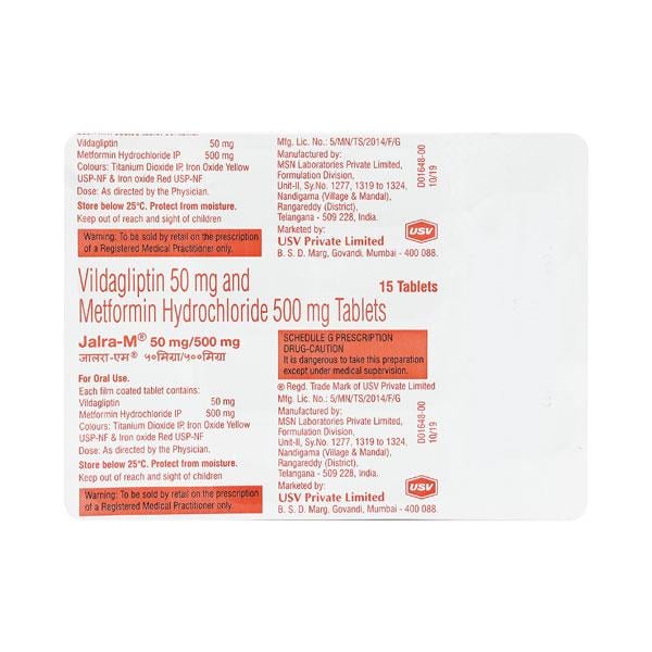 Jalra - M 50/500mg Tablet 15's - Global Surgicals