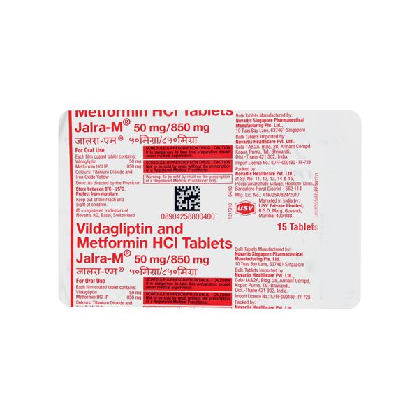 Jalra M 50/850mg Tablet 15'S - Global Surgicals
