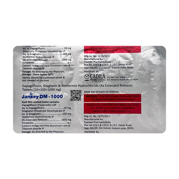 JANKEY DM 1000 Tablet 10's - Global Surgicals