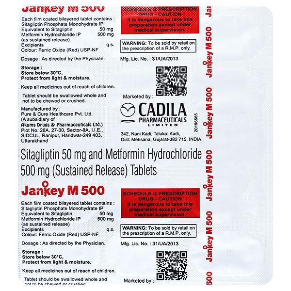 JANKEY M 500 Tablet 15's - Global Surgicals