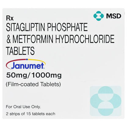 Janumet 50/1000mg Tablet 15'S - Global Surgicals