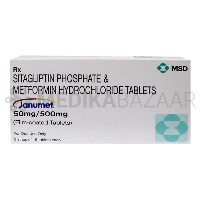 Janumet 50mg/500mg Tablet 15's - Global Surgicals