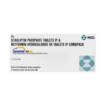 Janumet XR CP 100/1000mg Combipack Tablet 7'S - Global Surgicals