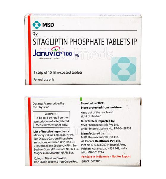 Januvia 100mg Tablet 15'S - Global Surgicals