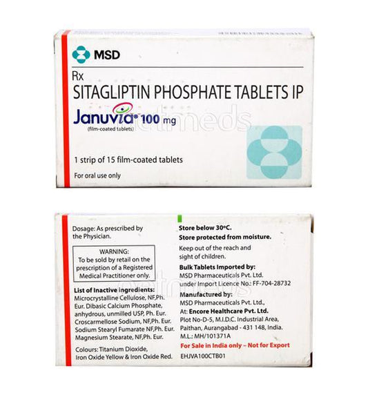 Januvia 100mg Tablet 15'S - Global Surgicals