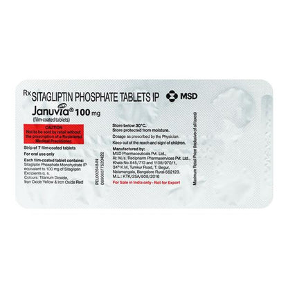 Januvia 100mg Tablet 7'S - Global Surgicals