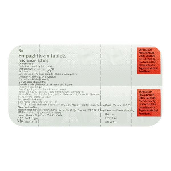 Jardiance 10mg Tablet 10'S - Global Surgicals