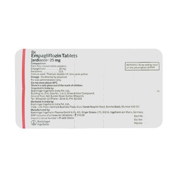 Jardiance 25 Tablet 10'S - Global Surgicals