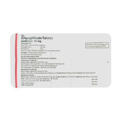 Jardiance 25 Tablet 10'S - Global Surgicals